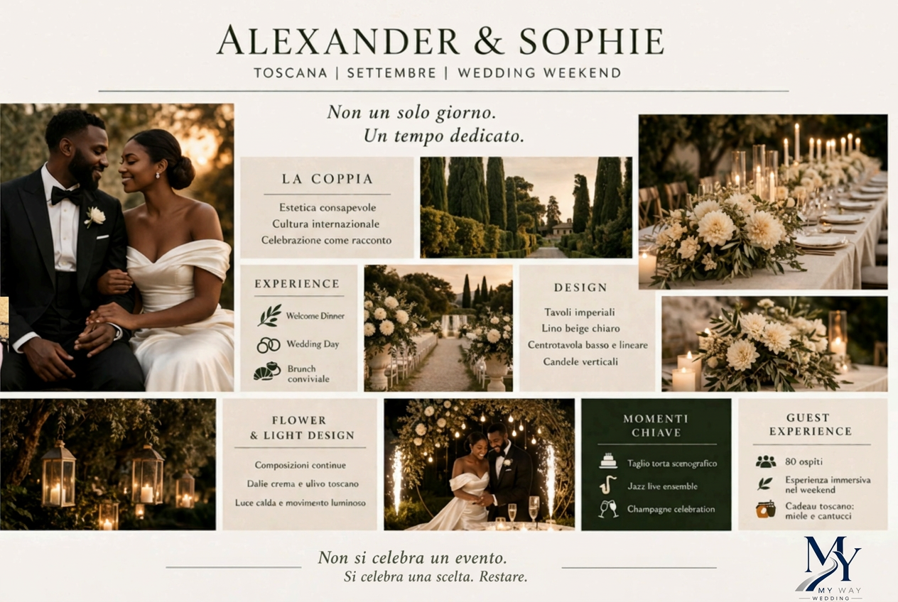 Moodboard matrimonio in Toscana: Alexander & Sophie wedding weekend